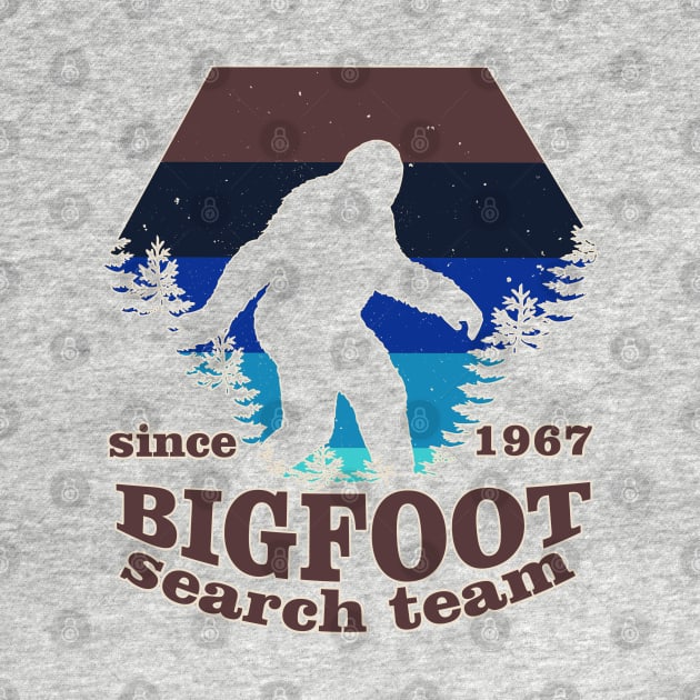 Bigfoot Search Team and Sasquatch T Shirts by DHdesignerPublic